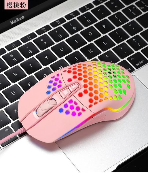 

friends wolf v9 wired mouse game porous hollow out deskpc lapshining gaming mouse1