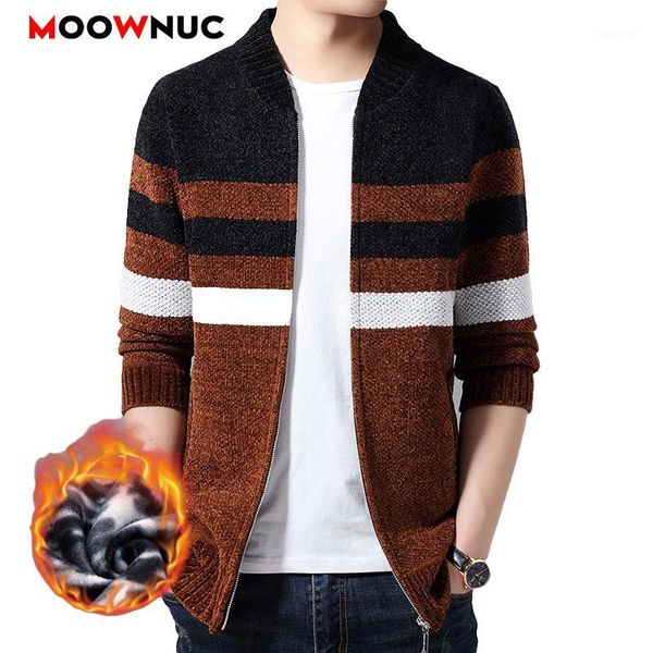 

cardigan new sweaters warm fashion homme autumn winter coats thermal thick male brand sweaters casual stripe windproof moownuc1, White;black