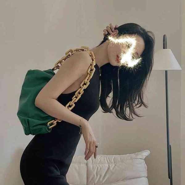 

designer luxury handbags thick bottegas anke chain wrinkled cloud bag star same style dumpling women's single shoulder underarm