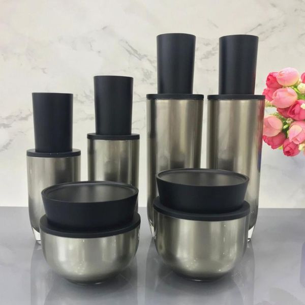 

storage bottles & jars high grade space grey cosmetics sub acrylic 30/50/100ml lotion pump bottle,classic 30/50g cream jar 5pcs 1suit