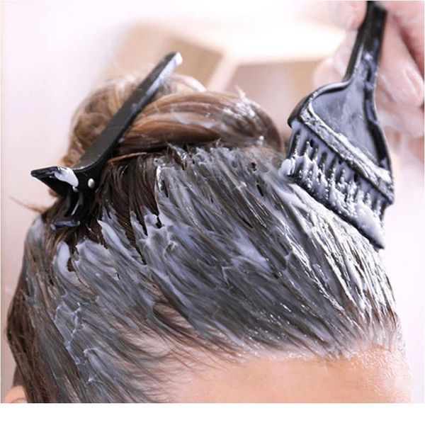 

5pcs hair coloring dyeing kit color brush comb mixing bowl professional hairdressing tool salon bbyvgx, Silver