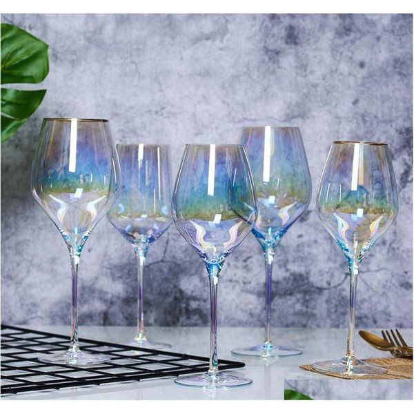 

originality crystal rainbow sputtering ion plating wine glass goblet champagne flute champagne glass 200jh
