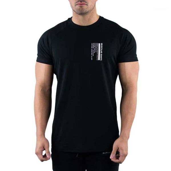 

men casual short sleeve black fashion printed gyms fitness bodybuilding polyester 2019 male tee workout clothing camiseta1, White;black
