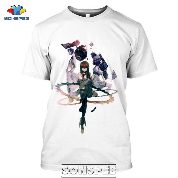 

anime steins gate cool japanese cartoon cute girl 3d mens homme 3d print shirts graphic oversized kawaii men clothing