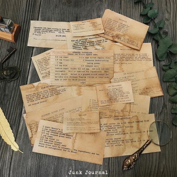 

vintage tn handmade coffee dyeing material paper diy scrapbooking junk journal base collage decoration material paper