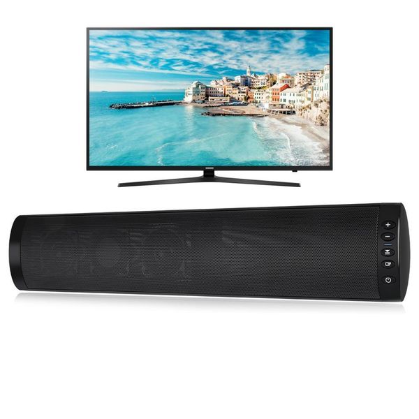

portable column wireless bluetooth speaker wall mounted soundbar sound bar home theater music stereo support tf usb for pc