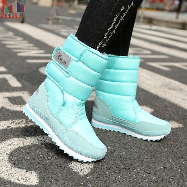 

delivery women down boots 2020 platform warm shoes woman waterproof winter boots women colorful velvet snow boot ladies shoe, Black