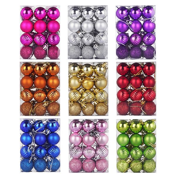 

diy xmas party 24pcs tree wedding decorations 3cm ball baubles hanging ornament for home christmas decoration