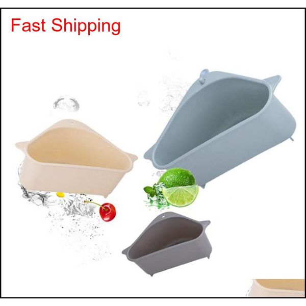 

kitchen storage rack drain basket with suction cup for sink corner pp plastic sponge brush cloth strainer baske qylgqy bdebaby