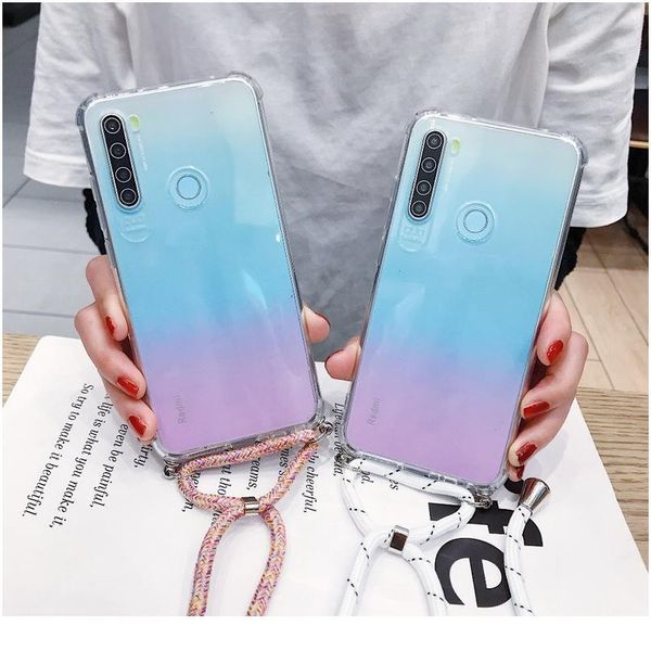 

for xiaomi redmi note 9s 8t 8 pro 7 case crossbody necklace cord lanyard phone back cover case for xiao qylvrq