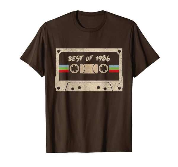 

of 1986 birthday 33years old mixtape vintage t-shirt, White;black