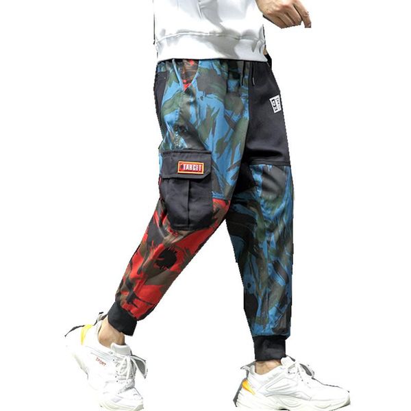 

spring autumn new mens pants camouflage sweatpants fitness workout trousers male casual fashion joggers sportswear, Black