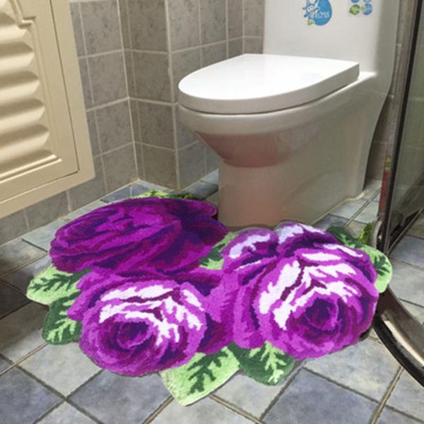 

carpets art rug for closestool mat slip-resistant carpet rose