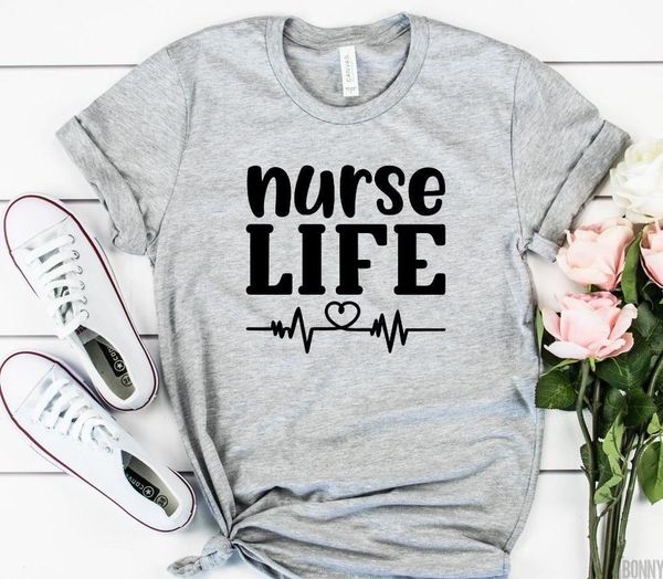 

nurse life heartbeat women tshirt cotton casual funny t shirt lady yong girl tee higher quality drop ship s-471, White
