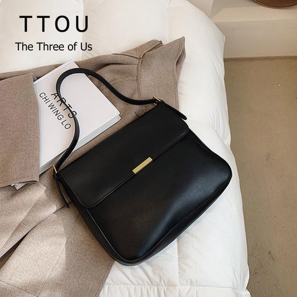 

shoulder bags retro large solid color armpit bag 2021 fashion quality pu leather women's designer handbag high capacity