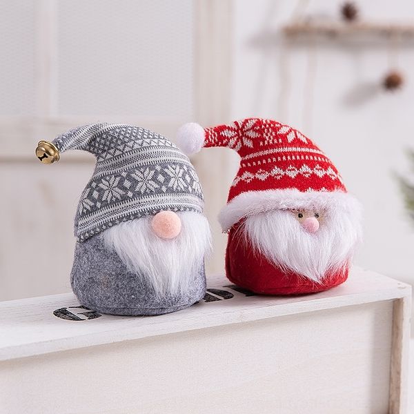 

yb501 2020 santa claus small standing decoration dollaccessory dolldoll white beard posture lovely christmas window faceless doll ornaments