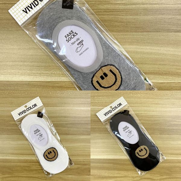 

south korea east gate tide in summer thin smiling face shallow mouth invisible not falling boat sockscotton socks with the boat sock cotton, Black