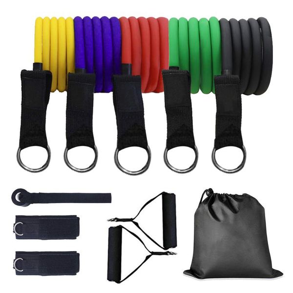 

resistance bands 11pcs/set 100lbs tpe pull rope exercise fitness equipment for muscle training workout yoga body shape