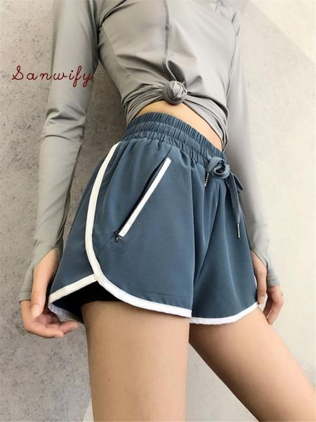 

yoga pants women's anti-light loose running sports shorts quick-drying breathable casual thin training pants, White;red