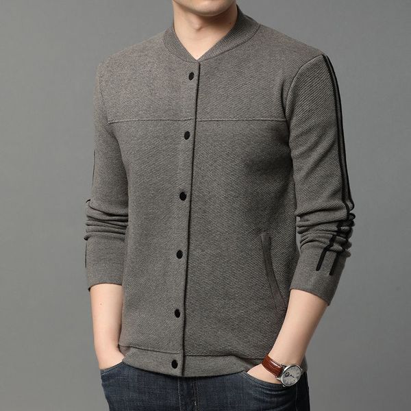 

men's autumn 2021 thin new cardigan jacket young clothes jjjy, Black;brown