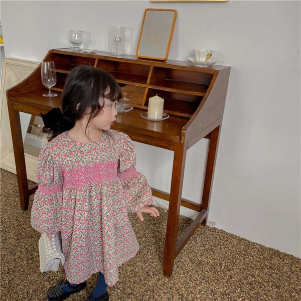 

and winter 2020 drs women's autumn spring broken flower princs korean girls' thickened lantern sve long skirt, Red;yellow