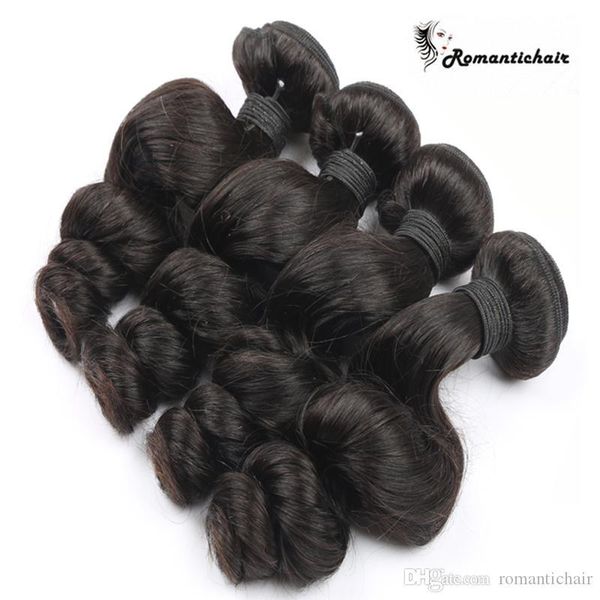 

100% loose wave virgin brazilian hair malaysian peruvian mongolian cambodian indian hair unprocessed brazilian bundles human hair extensions, Black