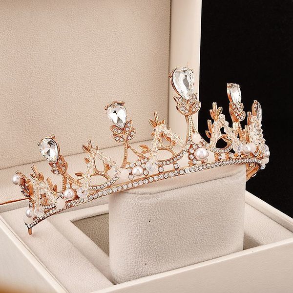 

tsuper headdress bride wedding korean dress crown immortal pearl girl 18 years old, Silver