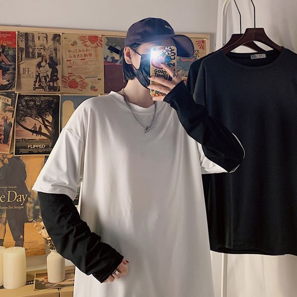 

two long sleeve t-shirts for boys in spring 2020, White
