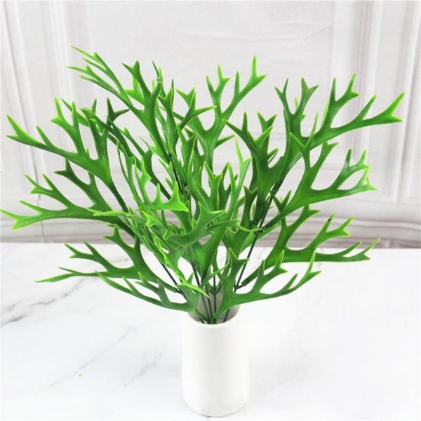 

decorative flowers & wreaths artificial plant flocking tropical antlers leaf background decoration flower arranging accessories fake home pa