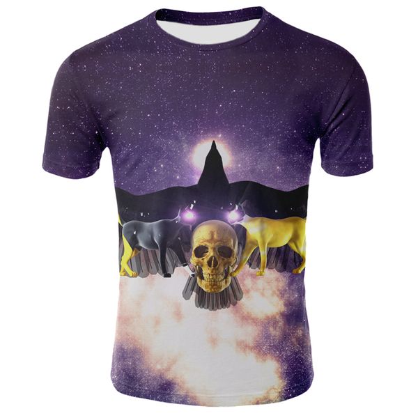 

mens skull punk style skull 3dt- men skull punisher 3d print shirts aesthetic humor harajuku men clothing