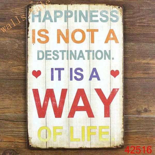

wholesale- metal wall art vintage home decor - life quote metal tin sign house decoration ,large size 20x30cm1