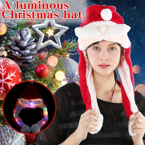 

christmas decorations hat led glowing moving with lights santa decoration