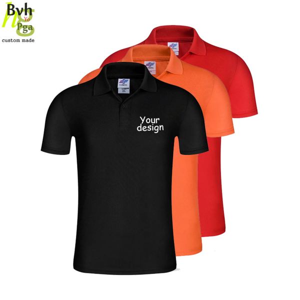 

Men's and women's Polo / DIY dign, short sved with custom , shirt advertisement, White;black