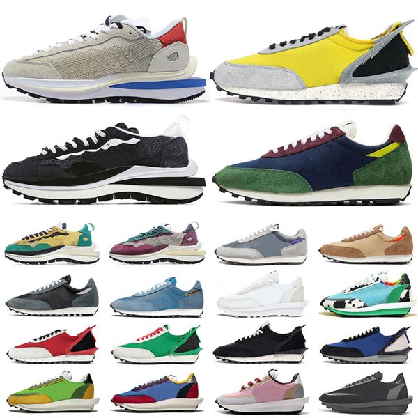 

daybreak ldv waffle chunky dunky mens running shoes triple white nylon pure platinum green gusto mens womens trainers sneakers shoes 36-45