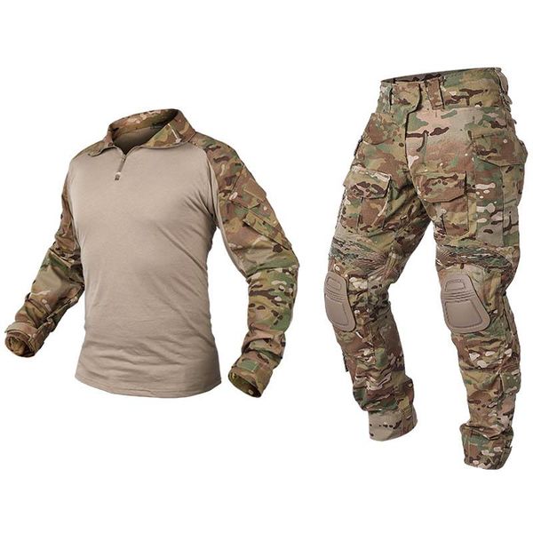 

hunting sets hiking shirts outdoor clothes camouflage uniform gen3 tactical combat paintball multicam black clothing, Camo