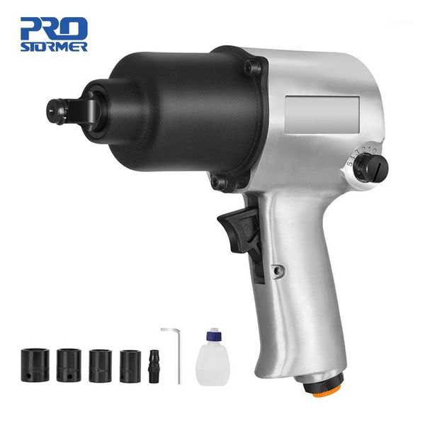

air pneumatic wrench 550n.m pneumatic tools 1/2" square drive air impact wrench 4pcs sockets tire removal power tools prostormer1