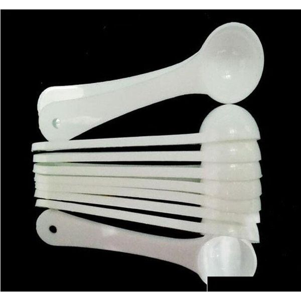 

1g professional plastic 1 gram scoops spoons for food milk washing powder medcine white measuring spoons