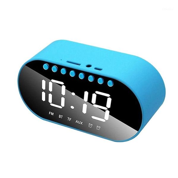 

wireless bluetooth speakers led alarm clock, digital alarm mirror clock,support dual clock/fm radio/aux-in/tf card/flash d1