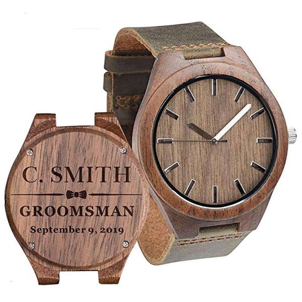 

belt walnut genuine 2020watch quartz carved watch6iga, Slivery;brown