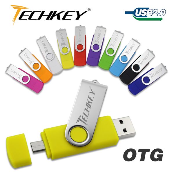 OTG Kalem Drive USB Flash Sürücü 32 GB 64 GB 8 GB 16 GB 4 GB Dönebilen OTG Bellek USB Sopa Smartphone Cel USB Sopa Için Pendrive