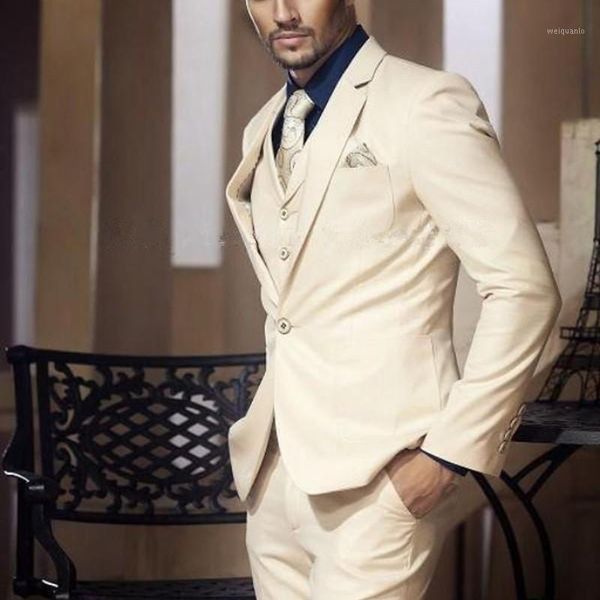 

jacket+vest+ pant) men suits 2021 plus size wedding suits for men business custom made slim fit dress suit beige xs-6xl1, White;black