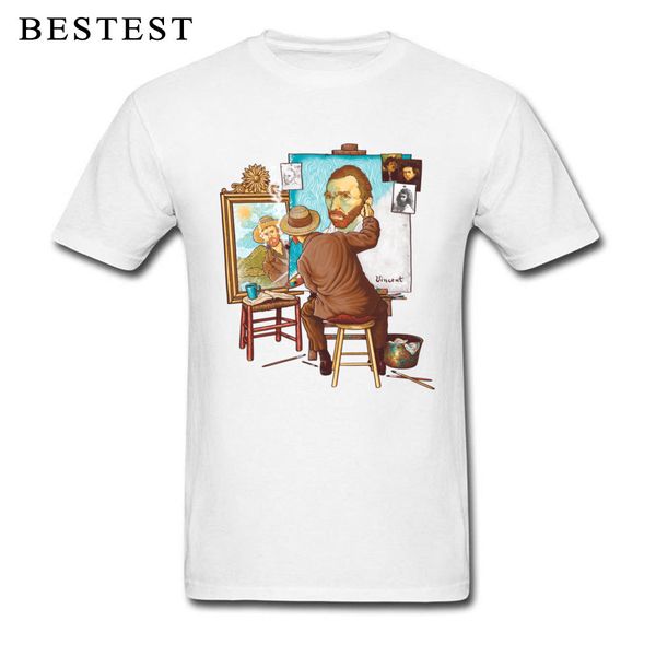 

funny men's tshirt van gogh triple self portrait father day novelty tees printed custom sport hooded sweatshirt hoodie men t shirt
