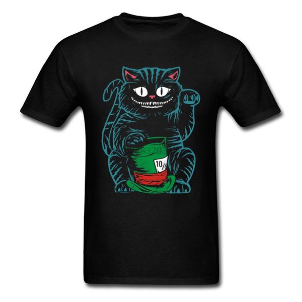

cheshire lucky cat tees mad maneki neko funny custom fabric sport hooded sweatshirt hoodie t shirt