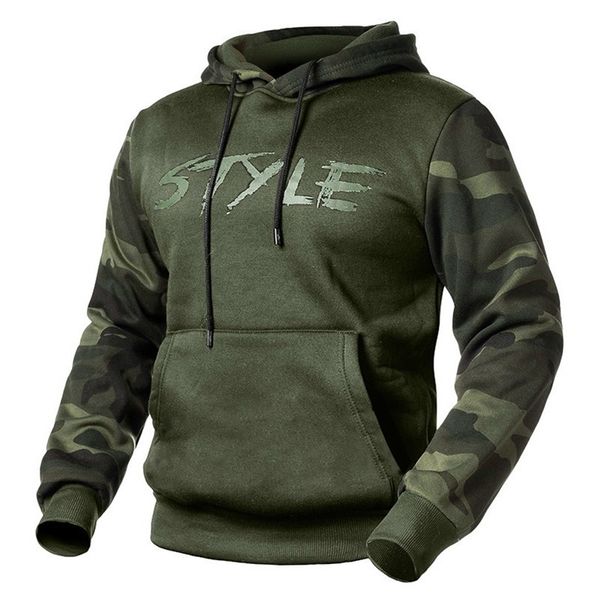

tactical men's camouflage hoodies spring autumn casual pullover fleece hooded sweatshirt male military hoody jacket us size xxl 201104, Black;brown