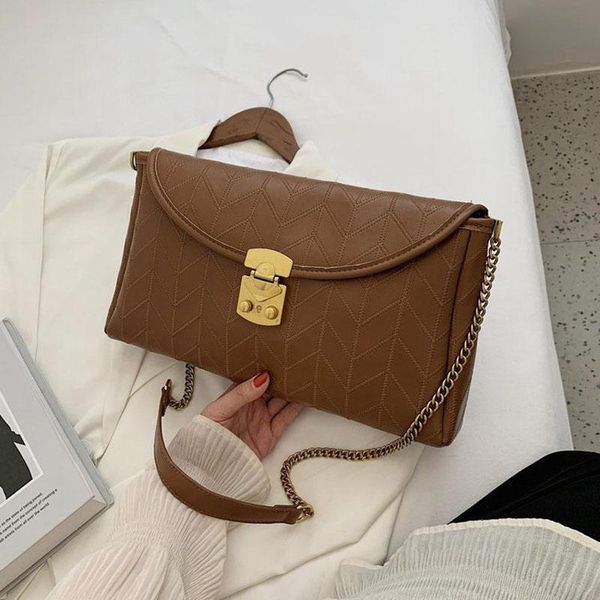

large pu leather hand bags for women 2020 elegant shoulder handbags female travel totes lady chain designer bag