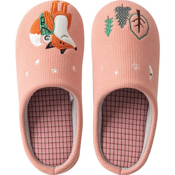 

winter women slippers cute animal fox fur indoor warm home shoe female girl nonslip luxury embroidery design house slippers y200706, Black