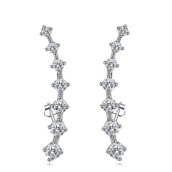 

made in china earings ornaments womens designer earrings fashion ear studs female jewelry hoop women 925 sterling silver diamond ho422, Golden;silver