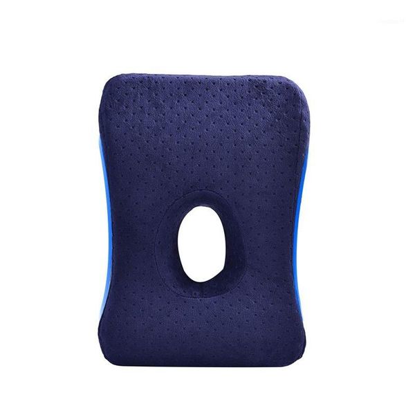 

nap sleeping face pillow, memory foam slow rebound pillow sleeper back support, hollow design, removable washable velvet cover b1