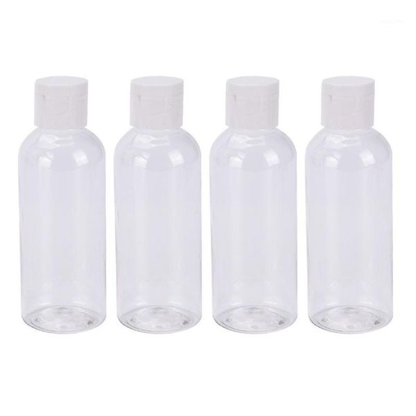 

storage bottles & jars 4pcs/set plastic mini household transparent 100ml reusable shampoo portable easy clean save space travel bottle1