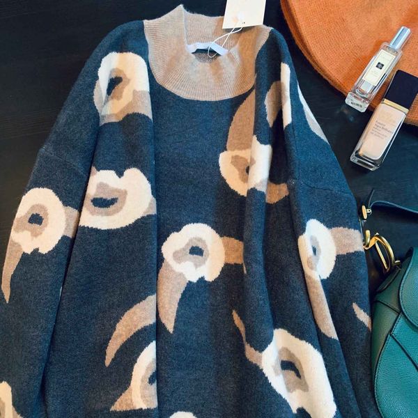 

21aw new arrival women's sweates famouse stylist sweet sweater pullover warm female fashion printed coats 3 color available, White;black